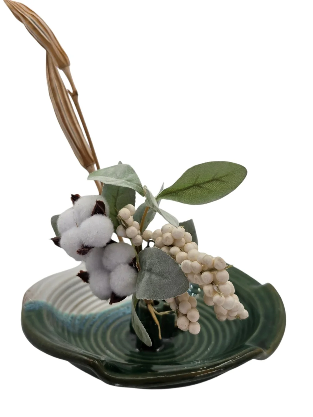 IKEBANA VASE Ceramic 3 Stem Flower Vase 9.5